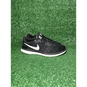 Nike Women’s Flex Run 2016 Black‎ White Running Shoes Athletic Sneakers Size 9.5